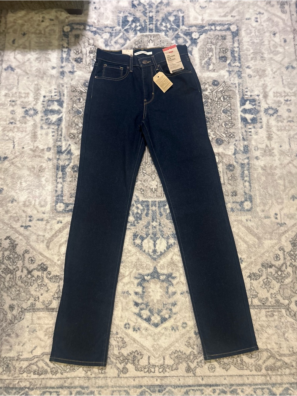 Levi’s Dark Blue Women's High-Rise Straight Jeans - Unknown Brand